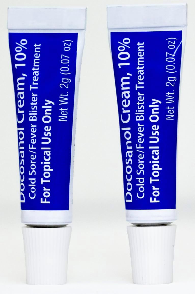 wellness basics Docosanol Cream 10% | Cold Sore Treatment | Shortens Healing Time | 0.07 oz - 2 Tubes - Image 1